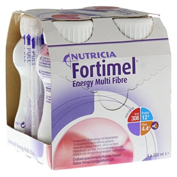 Fortimel Energy Multi Fibre Erdbeergeschmack, 8X4X200 ml