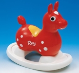 Hüpfpferd Sitz- und Hüpfpferdchen Rody in rot mit KUFE