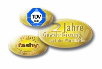 Fashy 6530 Wärmflasche mit Vliesbezug 2 L, Farbe kirschrot - 